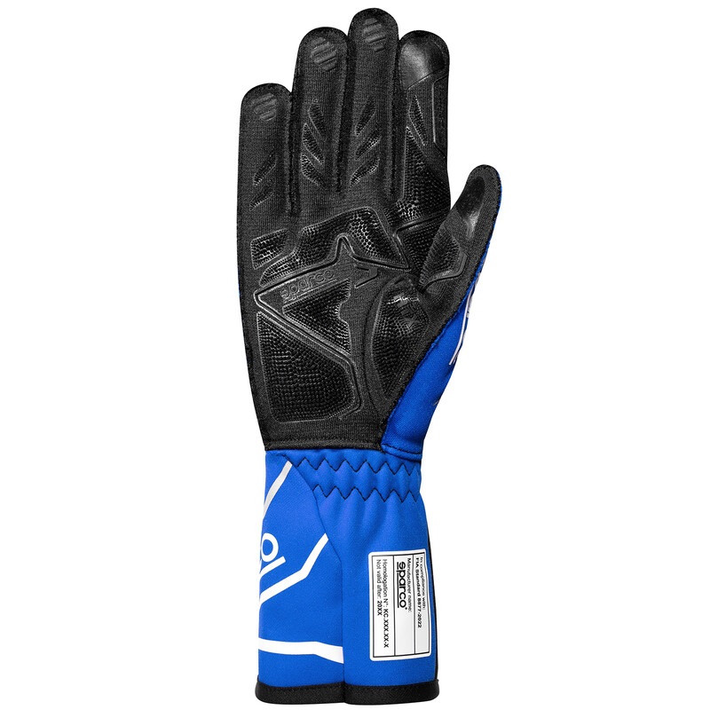 Sparco K-Tide+ Karting Gloves, Blue & Black (FIA)