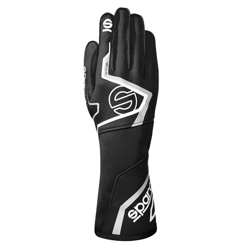 Sparco K-Tide+ Karting Gloves, Black (FIA)