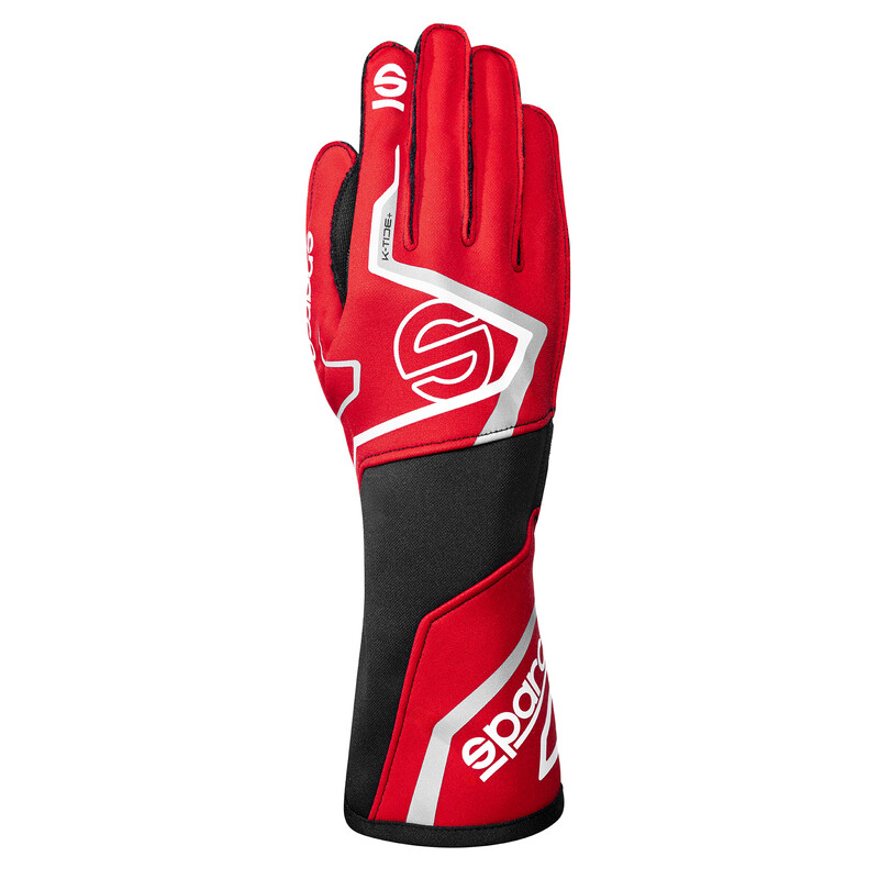 Sparco K-Tide+ Karting Gloves, Red & Black (FIA)