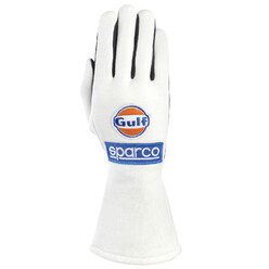 Sparco Land Classic Gulf Gloves, White (FIA)