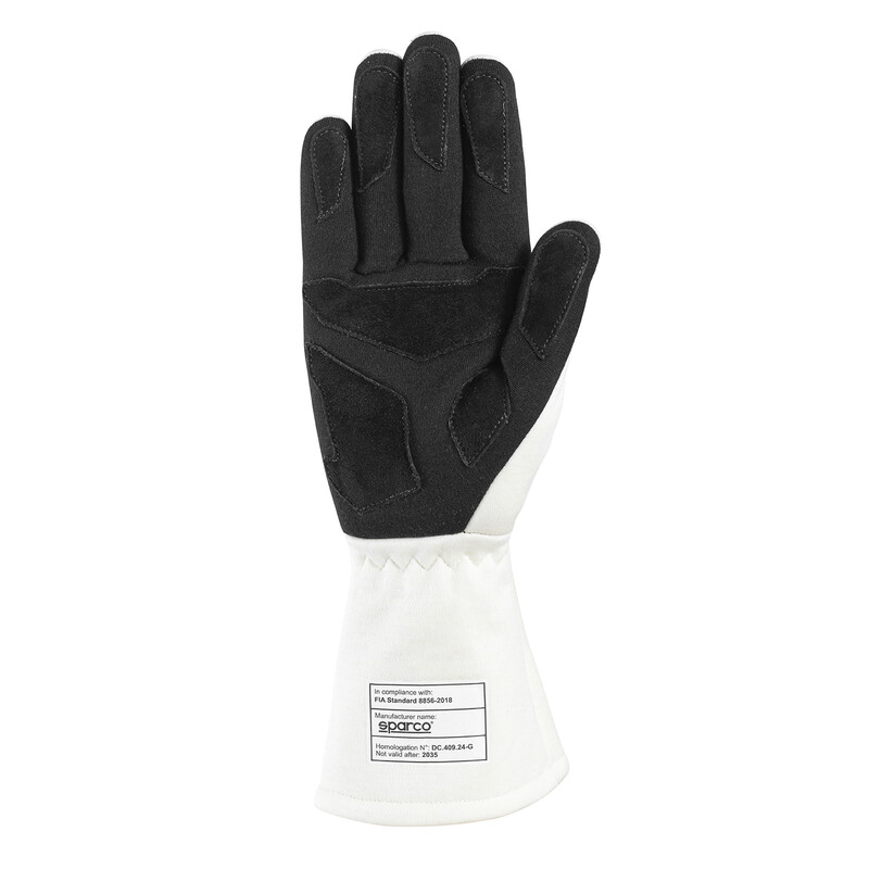 Sparco Land Classic Gulf Gloves, White (FIA)