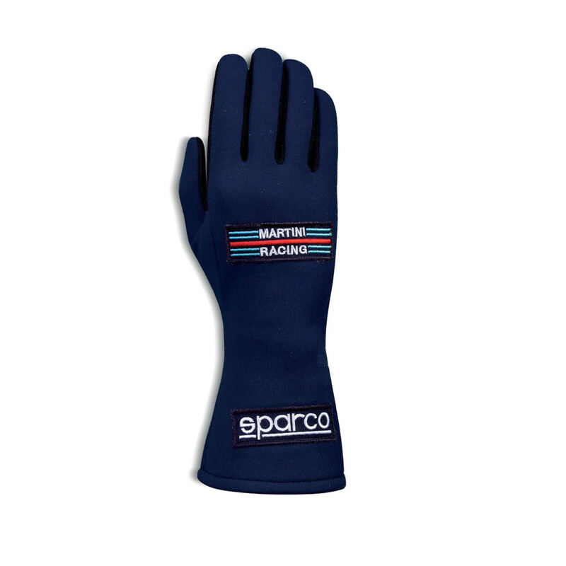 Sparco Land Classic Martini Racing Gloves, Navy Blue (FIA)