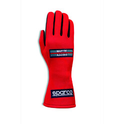 Sparco Land Classic Martini Racing Gloves, Red (FIA)