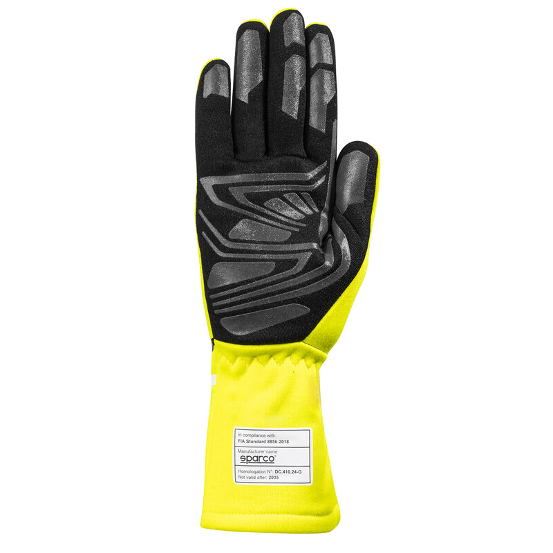 Sparco Land+ Gloves, Yellow (FIA)