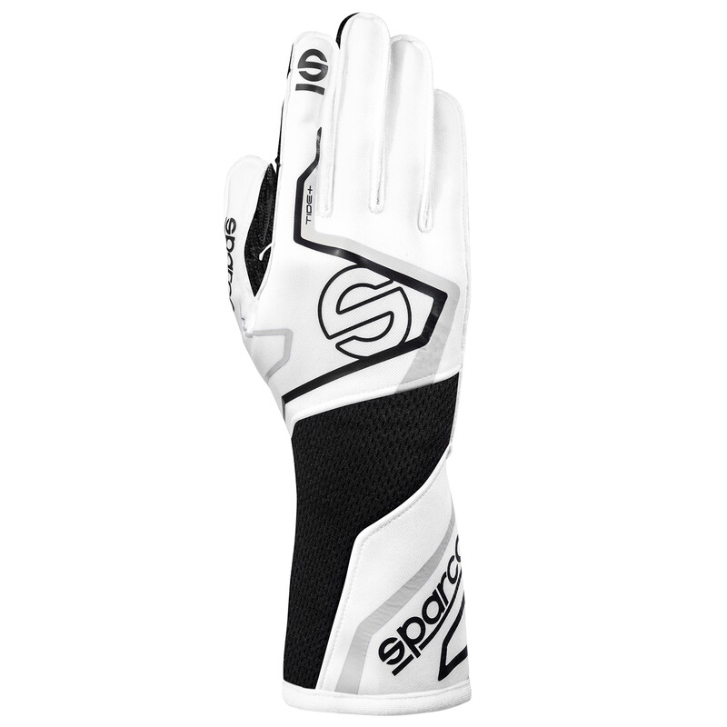 Sparco Tide+ Gloves, White & Black (FIA)