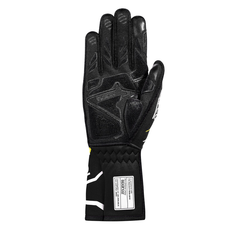 Sparco Tide+ Gloves, Black & Yellow (FIA)