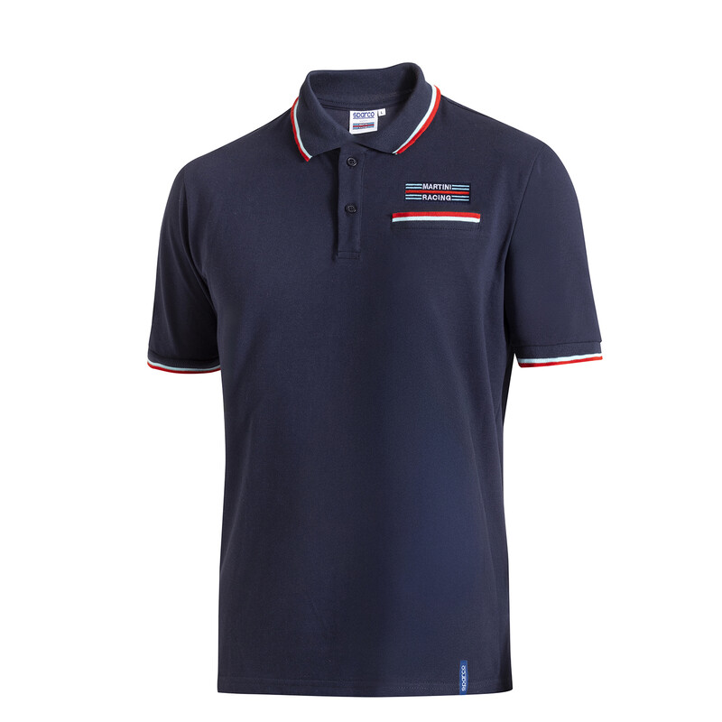 Sparco Martini Racing Polo Pocket, Navy Blue
