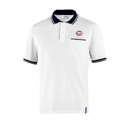 Sparco Gulf Polo Piquet Pocket, White