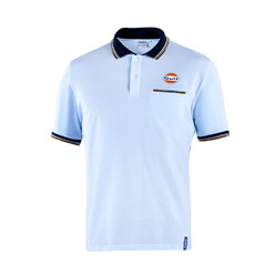 Sparco Gulf Polo Piquet Pocket, Cyan