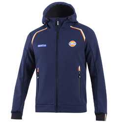Sparco Gulf Hooded Softshell, Navy Blue