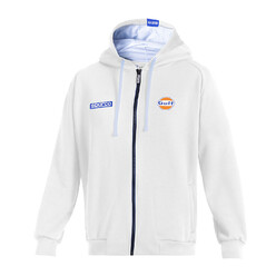 Sparco Gulf Hooded Full Zip, White