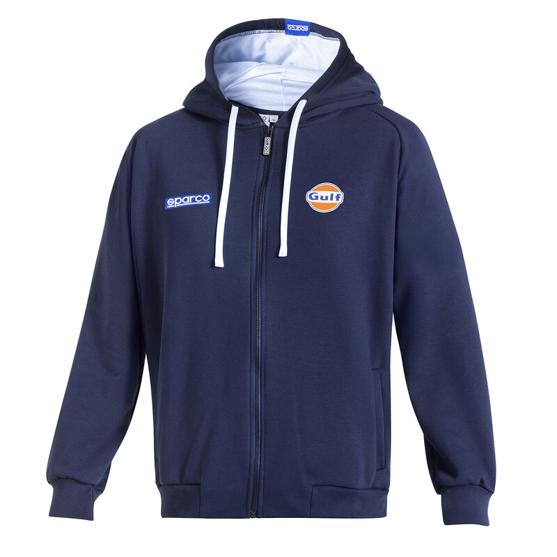 Sparco Gulf Hooded Full Zip, Navy Blue