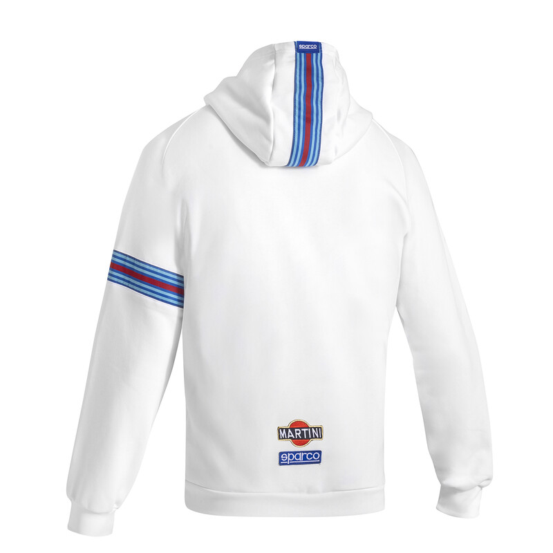 Sparco Martini Racing Hooded Full Zip, White