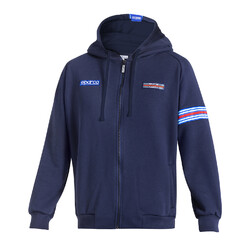 Sparco Martini Racing Hooded Full Zip, Navy Blue
