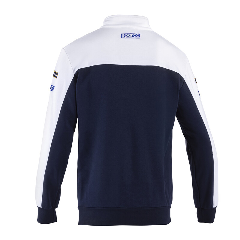 Sparco Martini Racing Half Zip Sweatshirt, Blue & White