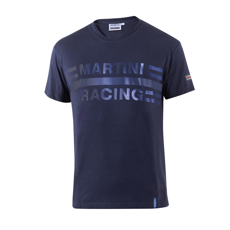 Sparco Martini Racing Big Logo T-Shirt, Navy Blue