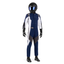 Sparco X-Light Full Efficiency Racing Suit, Blue & White (FIA 8856-2018)