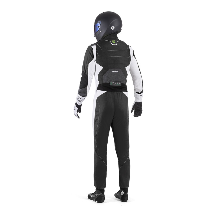 Sparco X-Light Full Efficiency Racing Suit, Black & White (FIA 8856-2018)