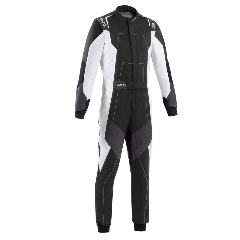 Sparco X-Light Full Efficiency Racing Suit, Black & White (FIA 8856-2018)