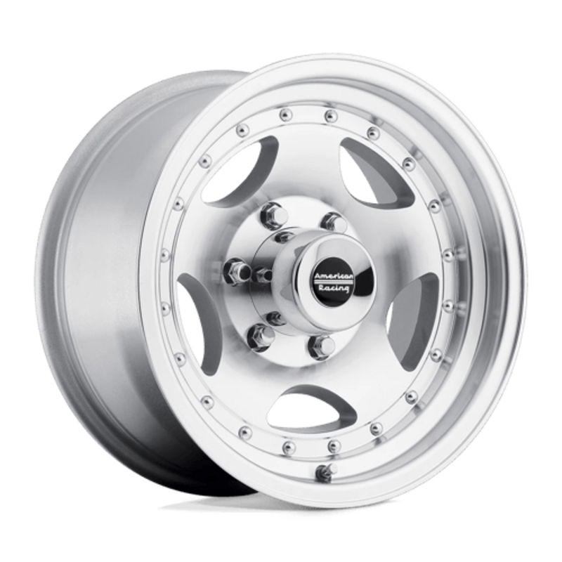 American Racing AR23 15x8" 5x120.65 ET-19, Machined Silver