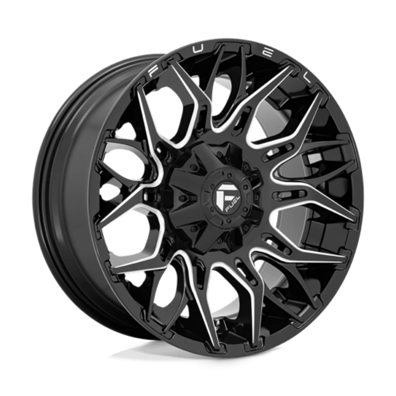 Fuel D769 Twitch 22x10" 5x139.7/150 ET-18, Gloss Black, Milled Spokes