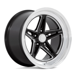 American Racing Vintage VN514 Groove 18x10" 5x114.3 ET0, Gloss Black, Diamond Cut Lip