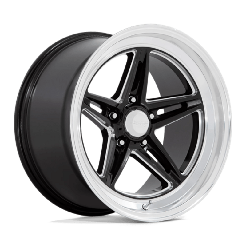 American Racing Vintage VN514 Groove 18x10" 5x114.3 ET0, Gloss Black, Diamond Cut Lip