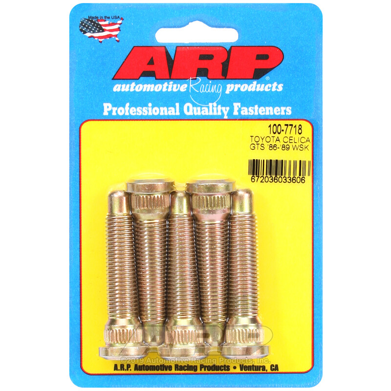 Set of 5 Front Reinforced Wheel Studs for Toyota Celica GTS (86-89, M12x1.50, Length 60 mm)