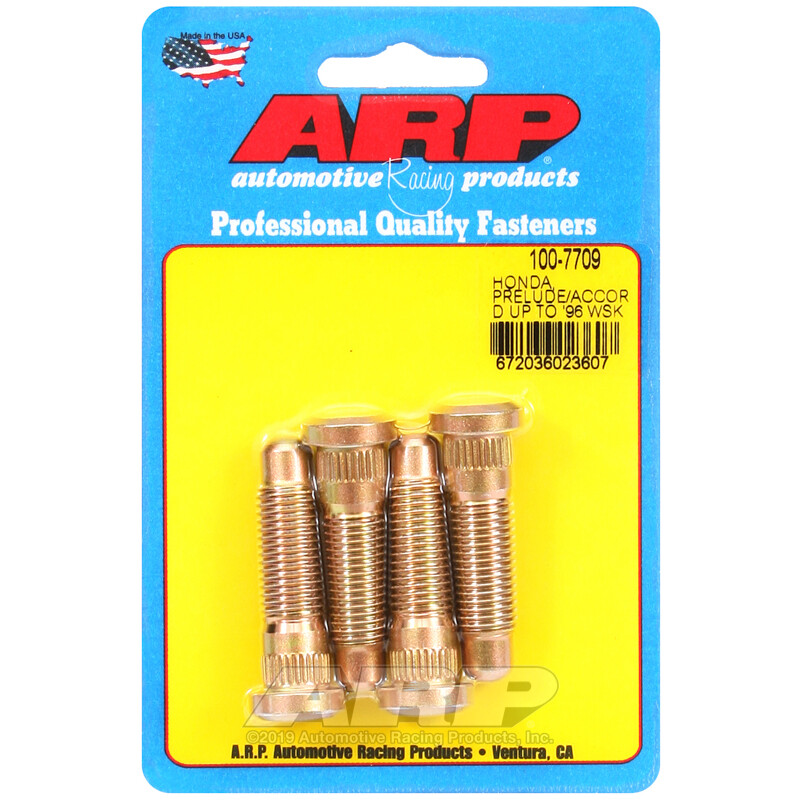 Set of 4 Reinforced Wheel Studs for Honda jusqu'à 1996 (M12x1.50, Length 47 mm)