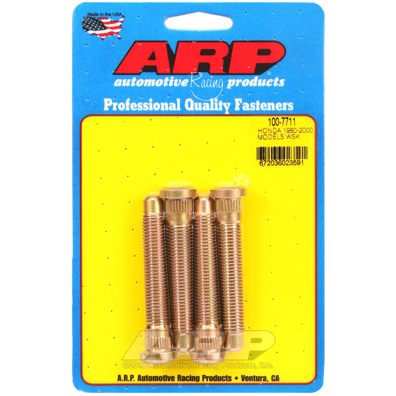 Set of 4 Longer & Reinforced Wheel Studs for Honda jusqu'à 1996 (M12x1.50, Length 72 mm)