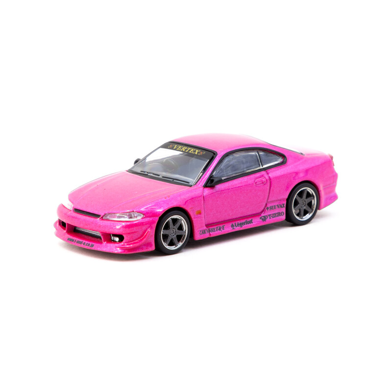 Tarmac Works 1/64 - VERTEX Nissan Silvia (S15), Pink Metallic