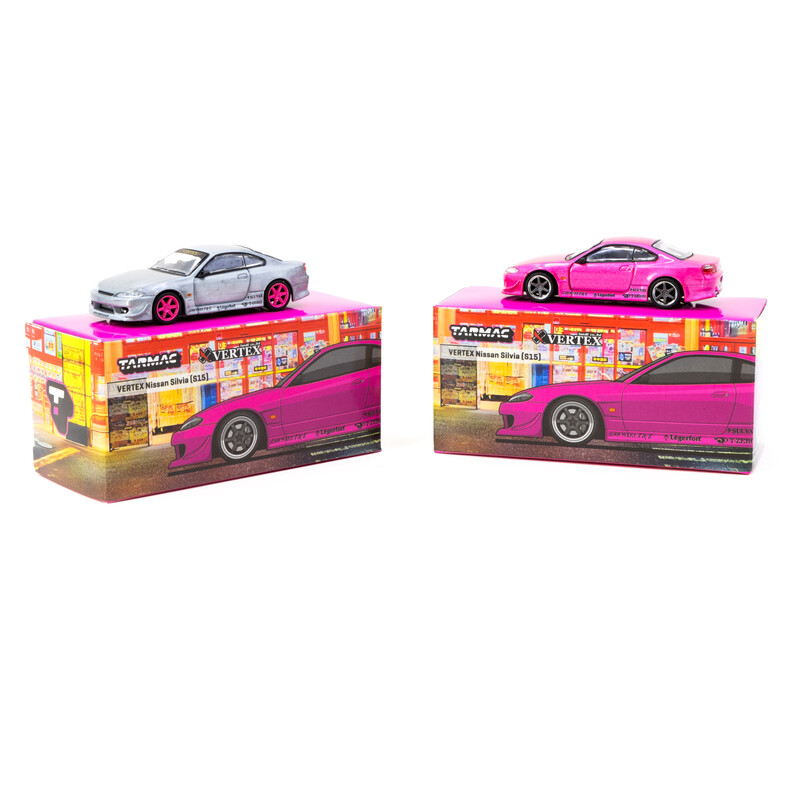Tarmac Works 1/64 - VERTEX Nissan Silvia (S15), Pink Metallic