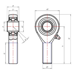 Askubal Motorsport 402 Series Rod Ends, Male, Fine Thread, Reduced Bore