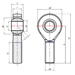 Askubal Motorsport 525 Series Rod Ends, Male, UNF Thread
