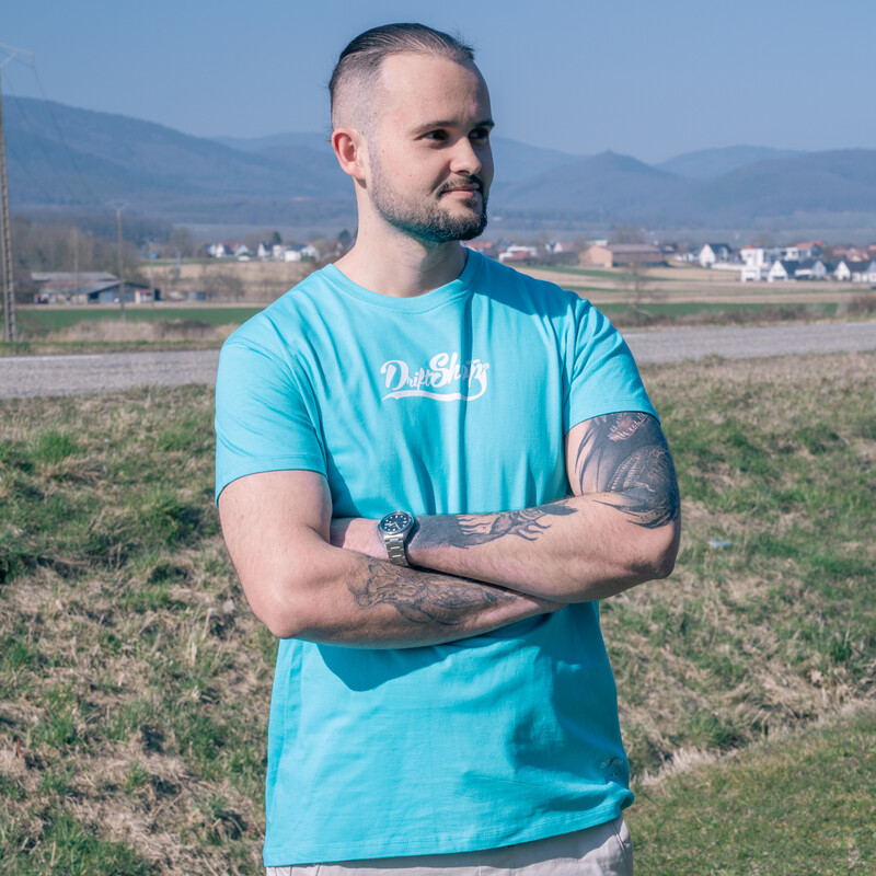 DriftShop Vintage T-Shirt - Caribbean Blue - Men's Cut
