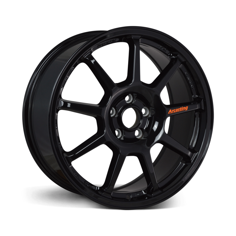 Evo Corse Z.A.R. 18x8" 5x114.3 ET28, Glossy Black (Mitsubishi / Toyota)