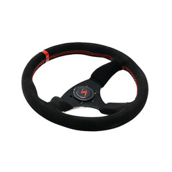 DriftShop Steering Wheel (60 mm Dish), "Suzuka" Edition, Black Suede