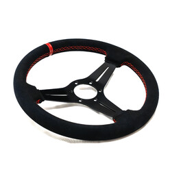 DriftShop Sim Racing Steering Wheel, Black Suede