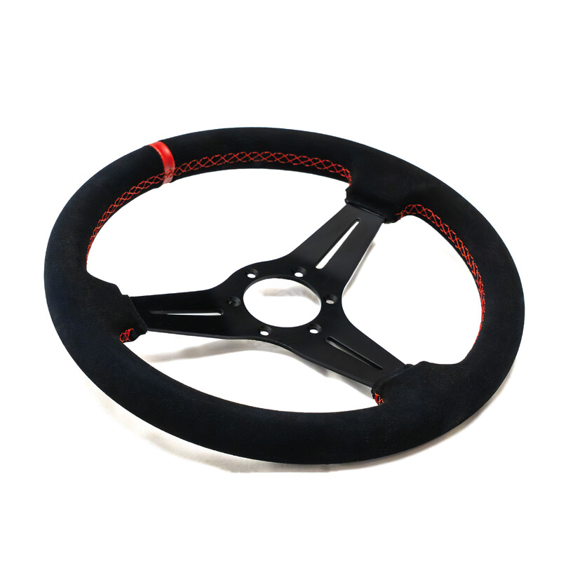 DriftShop Sim Racing Steering Wheel, Black Suede