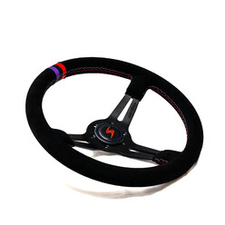 DriftShop Steering Wheel (70 mm Dish), Colors Edition, Black Suede