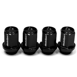 WedsSport M12x1.5 Steel Black Wheel Nuts (Set of 4)