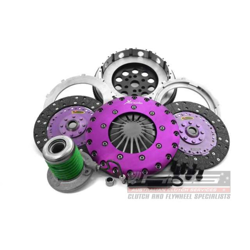 Xtreme Uprated Clutch, Twin-Plate Organic + Flywheel for Ford Mustang 2.3 EcoBoost