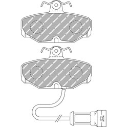 Ferodo DS2500 Rear Brake Pads for Ford Sierra (87-93)