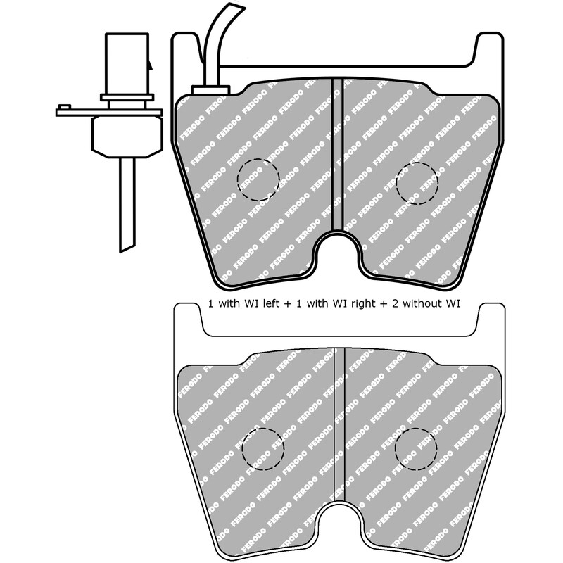 Ferodo DS Performance Front Brake Pads for Lamborghini Gallardo (2003+)