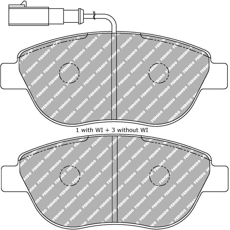 Ferodo DS2500 Front Brake Pads for Fiat Grande Punto (2005+)
