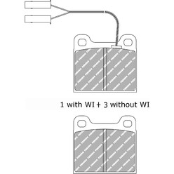 Ferodo DS3000 Front Brake Pads for Porsche 912 (65-69)