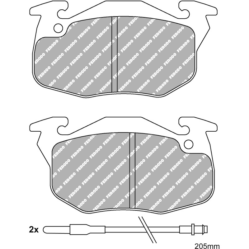 Ferodo\u0020DS2500\u0020Front\u0020Brake\u0020Pads\u0020for\u0020Renault\u0020Clio\u00201\u0020FCP393H\u0020\u002890\u002D98\u0029