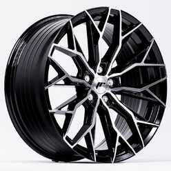 Japan Racing JR-49 20x9.5" (5 hole custom PCD) ET20-40, Machined Black