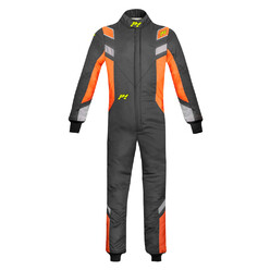 P1 Young Gun Kid Suit, Anthracite & Orange (FIA 8856-2018)