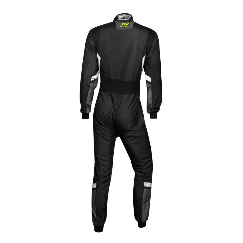 P1 Pro-SF Suit, Black & Silver (FIA 8856-2018)
